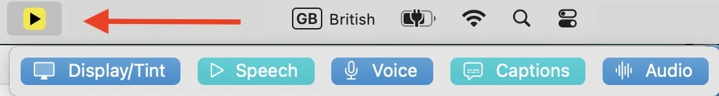 Readable Toolbar for Mac dock icon with arrow showing location in the Mac Dock