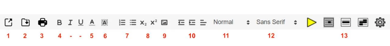 Readable Notes for Windows toolbar showing all editing and speech controls