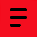 The Sensory PDF Reader app icon — a red square with horizontal lines representing text on a document.