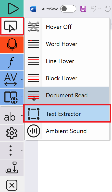 Readable Text Extractor tool interface showing a screenshot region selected for text extraction