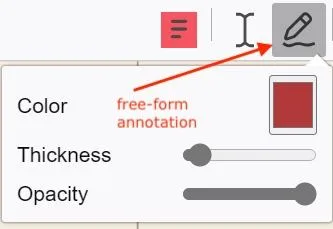 Sensory PDF Reader freehand annotation drawn on a PDF document