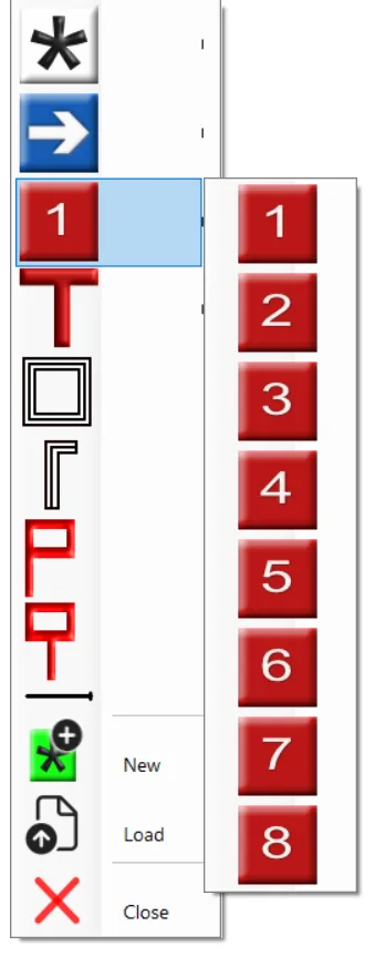 Sensory Markers toolbar showing the full selection of marker styles available to choose from