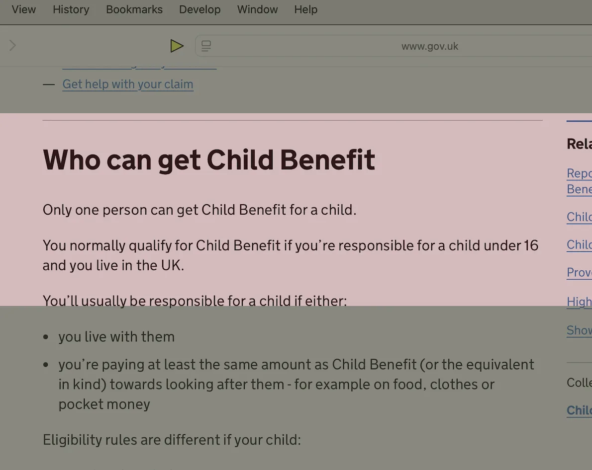 Sensory Ruler for Mac set to medium height, covering approximately one third of the screen