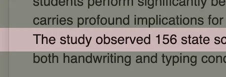Sensory Ruler for Mac set to narrow height, showing a thin coloured strip across the screen