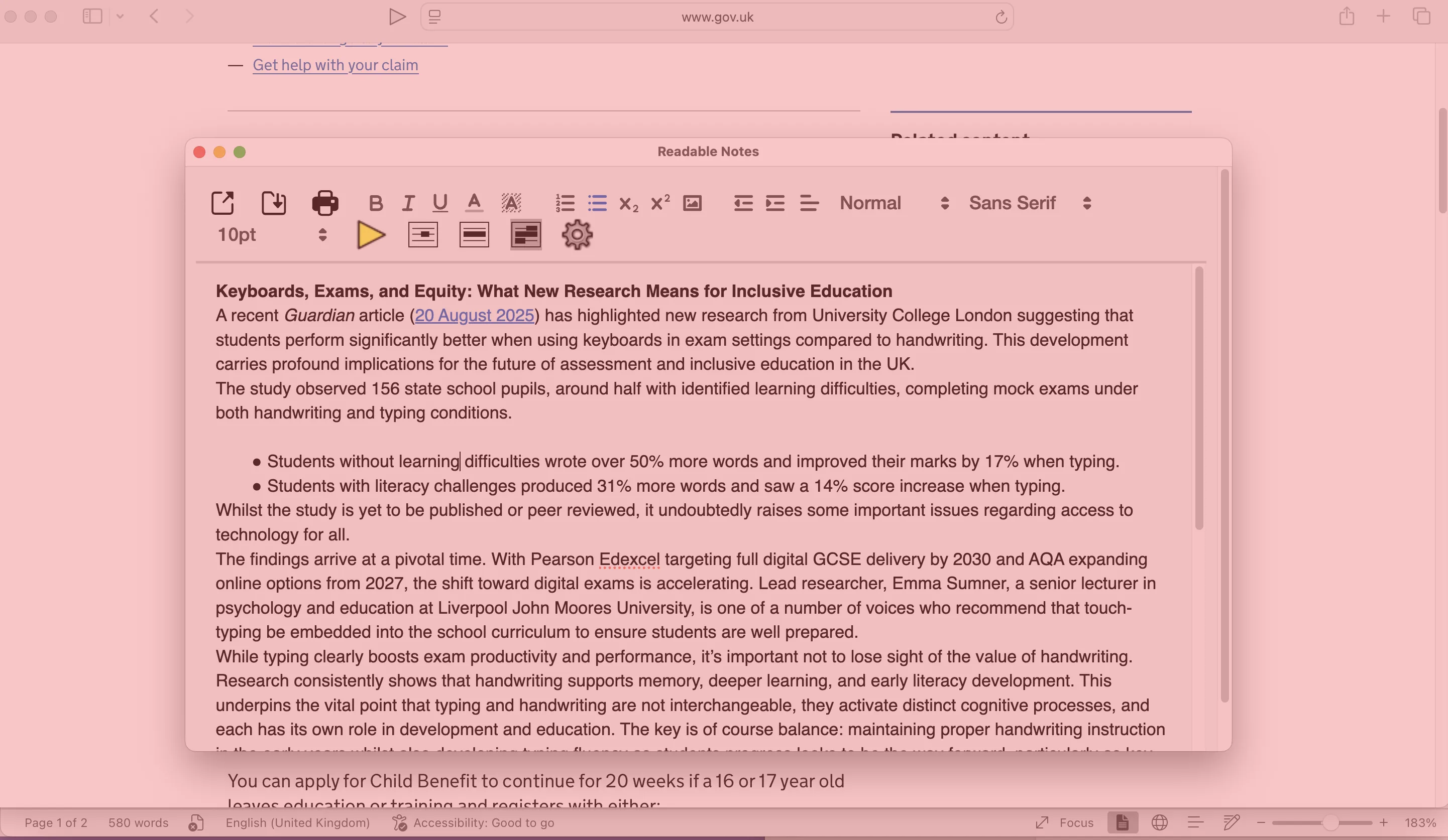 Sensory Ruler for Mac with slider at full width, providing a full-screen colour tint overlay