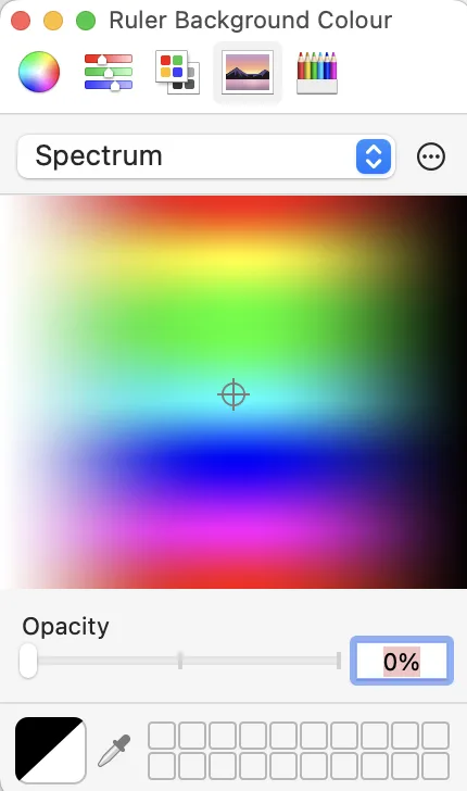 Sensory Ruler for Mac background colour picker option 4 — pencil colours