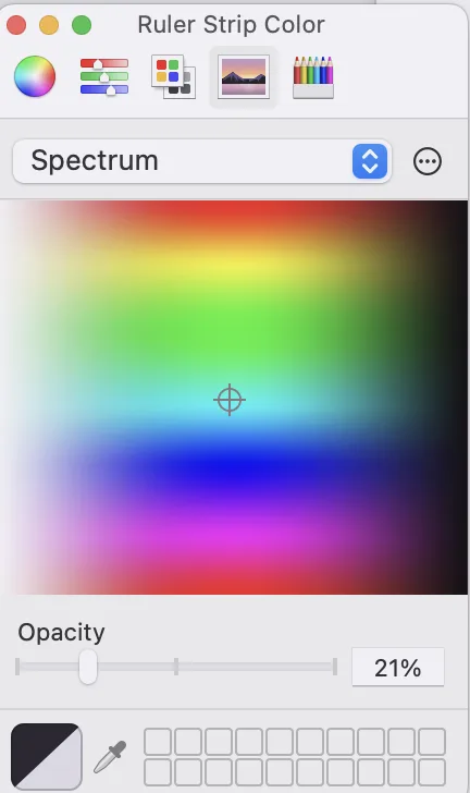 Sensory Ruler for Mac colour picker option 4 — pencil colours
