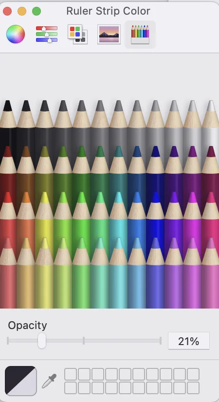 Sensory Ruler for Mac colour picker option 5 — custom hex input