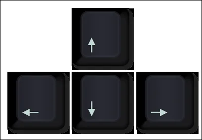 Keyboard arrow keys — used with Writeable Cursor Speak feature to navigate and hear text