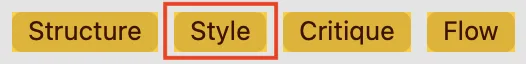 Sensory Writeable Style command button in the toolbar