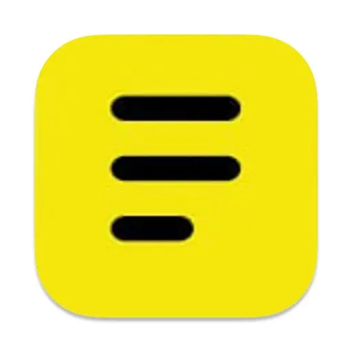 Sensory Writeable for Mac application icon — a yellow W on a dark background